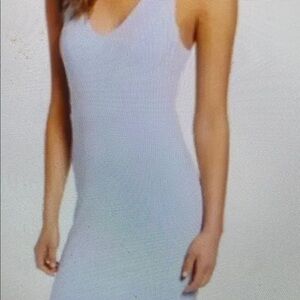 New Leith Pastel Blue Bodycon Racerback Dress Women's Medium